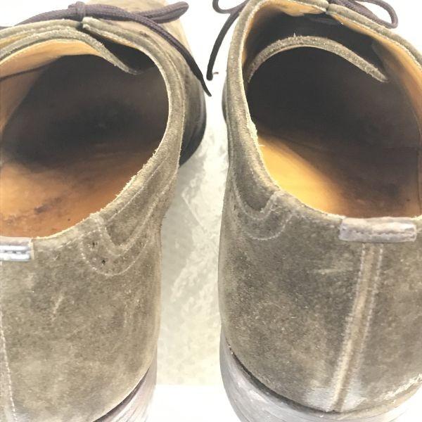 PRAESES New York 80s-90s British Suede Leather Goodyear Welt Full Brogue Wingtip Shoes Size 11F 29.0-29.5cm Brown(USED)