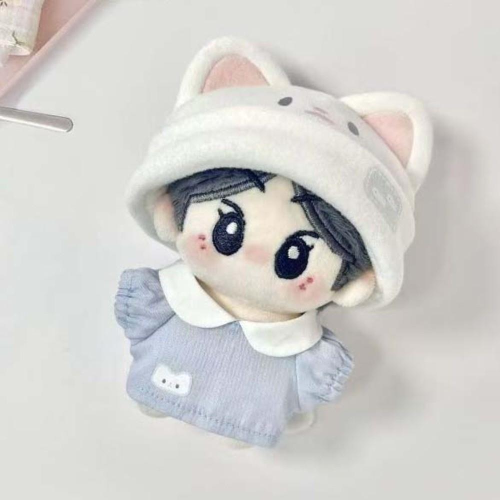 1 set Suit Doll Clothes Outfit Cat Hat Doll Dress Up Set 10cm Cotton Doll Clothes  10cm Cotton Doll