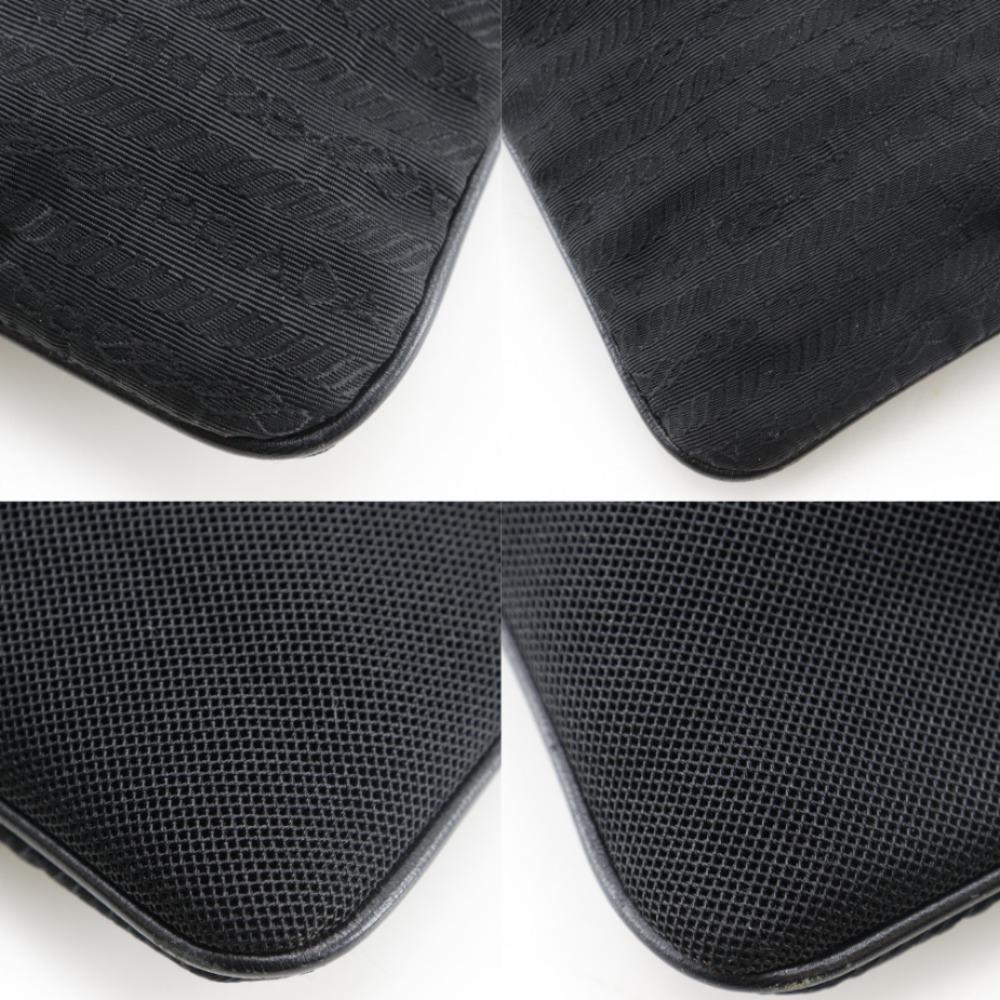 PRADA Pochette Shoulder Bag black Nylon/leather Women Used