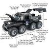 1:24 Scale Avtoros Shaman Police Car Model Toys Alloy Diecast Off-road Vehicle Sound Light Doors Opened Pull Back for Kids Gifts