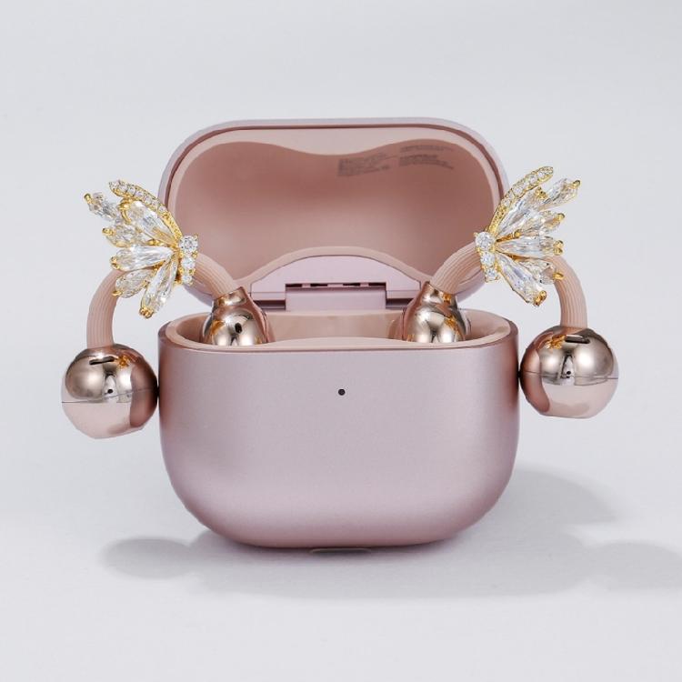 Clip-On Charm Earbud Jewelry 1Pair with Butterfly Design for Freeclip 1/2 Earphone Ear Clip for Travel, Parties, and Gift