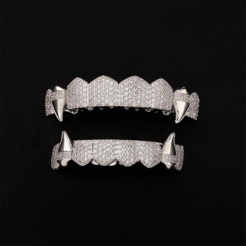Lightweight Vampires Fangs With Gold Silver Color Options Sturdy Copper Costume Teeth For Theme Parties