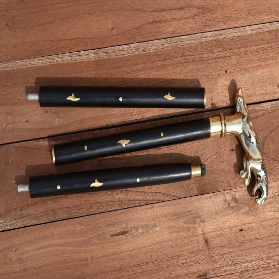 Solid Jaguar King Style Handmade Jaguar Head Handle Wooden Cane Birthday Gift
