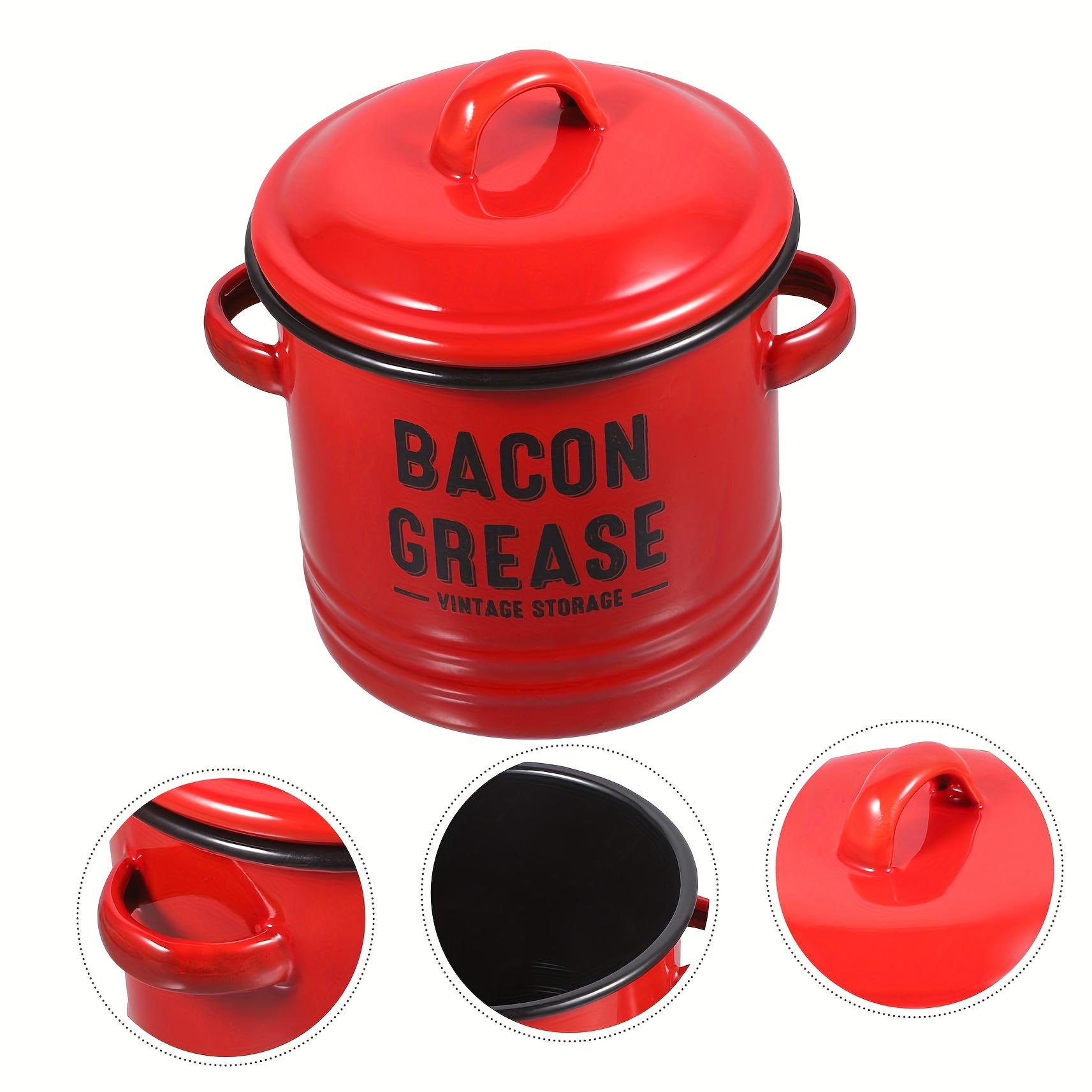 

Маслобойник с ситом, 1 шт. Банка для смальца, Эмалированный контейнер для жира с крышкой, Ретро большой вместимости многофункциональная емкость для хранения United States