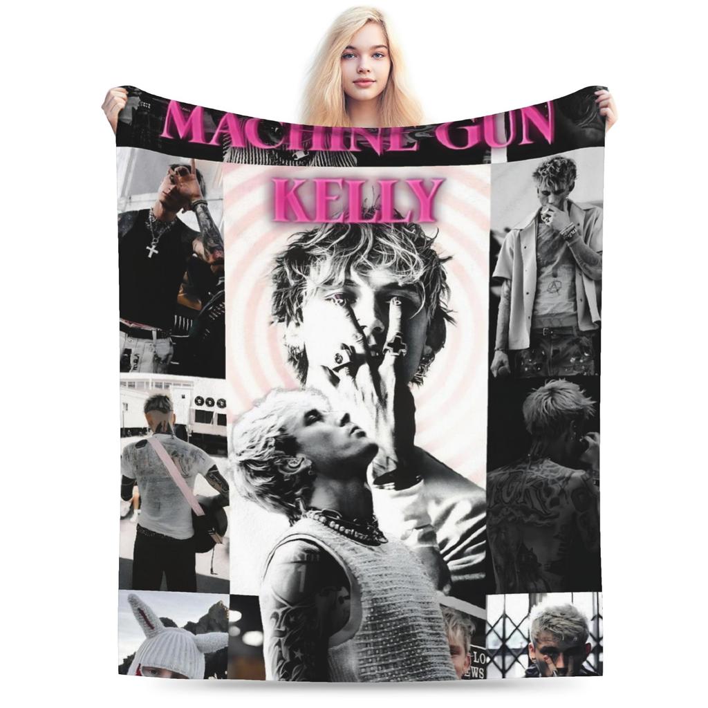 Nová MGK Lost Americana Tour - Lehká tenká flanelová deka, útulná přehozová deka, pratelná v pračce