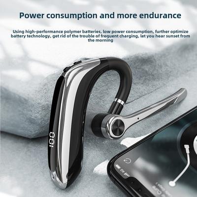 Kabelloses Bluetooth-Headset mit hängendem Ohr, ultralange Lebensdauer, Rauschunterdrückung, Knochenleitung, Fahren, Business, In-Ear, Einzelohr