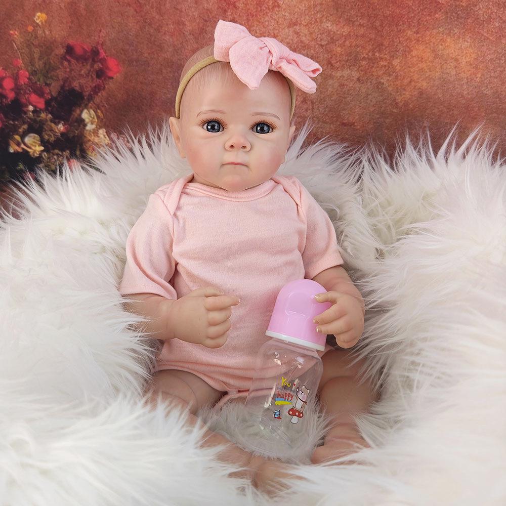 

18-дюймовая кукла-реборн Бетти с 3D-усовершенствованным тоном кожи, 46 см Complete Set (Doll + Clothes)