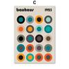 Výstava Bauhaus Geometric Retro Nástěnná umělecká reprodukce Malba na plátně Severské plakátové nástěnné obrazy poloviny století pro výzdobu obývacího pokoje
