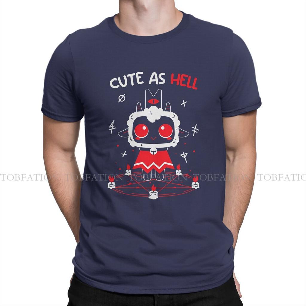 Cute As Hell Cult Of The Lamb Goat Game Unisex T Shirt Cotton Punk Crewneck Tee Shirt Harajuku Short Sleeve