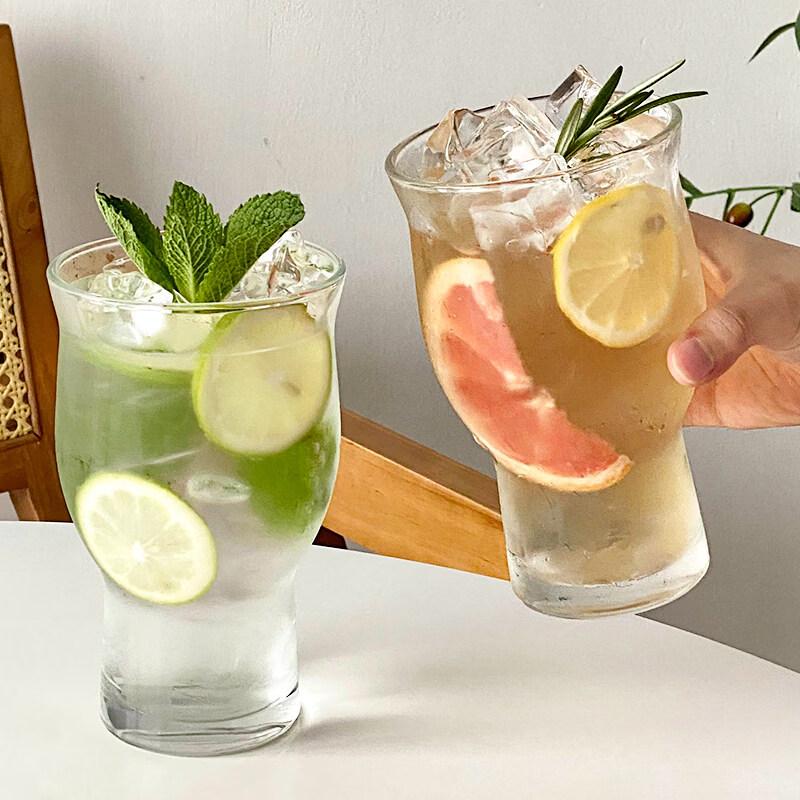 ZISIZ Ins Style Wide Mouth Glass Cup