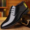 Zapatos de cuero para hombre de vestir de negocios zapatos casuales británicos talla grande zapatos de boda para jóvenes suela blanda