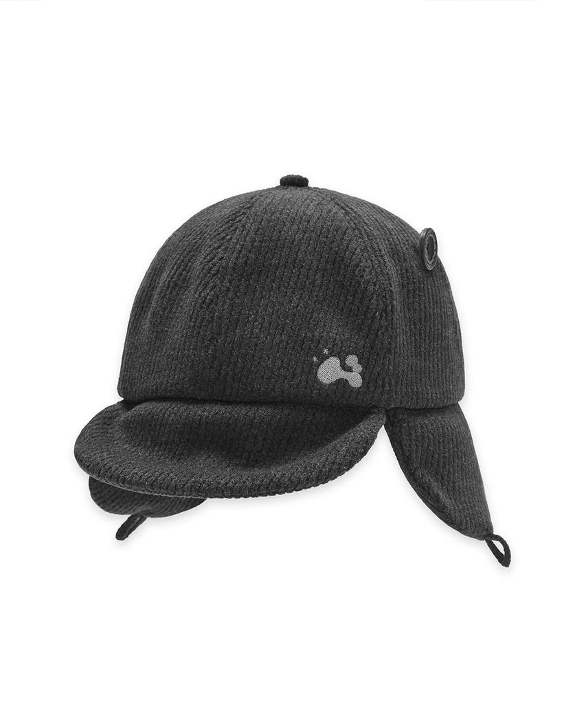 HUG YOUR SKIN Trooper Flap Button Cap (Charcoal)
