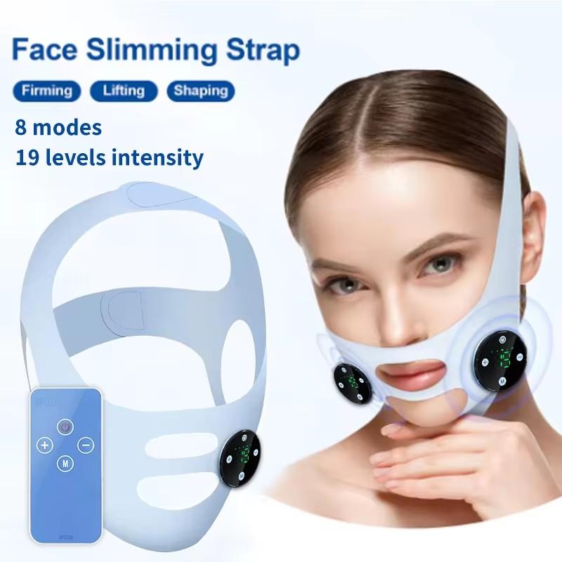 Electric Face Slimming Strap Shaping EMS Face Lifting V Face Device Skin Tightening Anti-Wrinkle Facial Massager