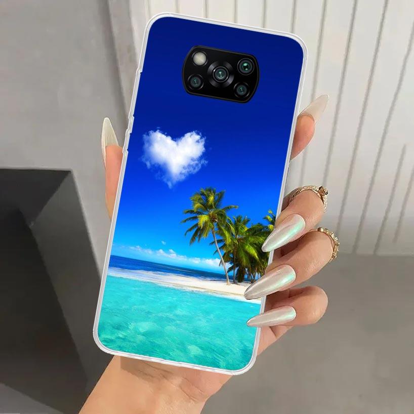 Summer Beach Sunset Sea Palm Tree Phone Case for Xiaomi Poco X5 X6 X7 Pro F7 Ultra M7 Redmi 15 15C 13 13C 12 12C 10 10A 10C 9 9A
