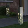 Solar LED Path Light 2 Pcs Silver Stainless Steel