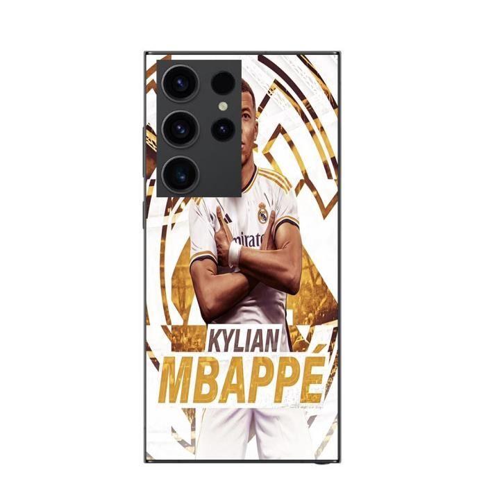 Coque Maniacase pour Samsung Galaxy s23 ultra Kylian Mbappe Real Madrid wallpaper celebration
