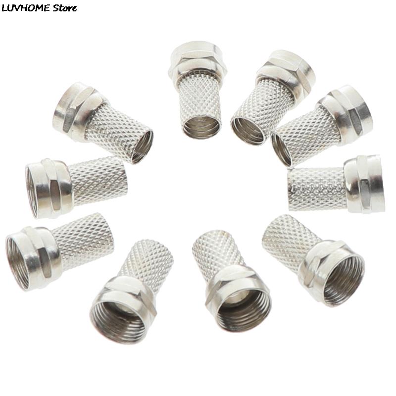 5/10pcs STB Quick Plug RF Coax F Female To RF Male Connector TV Antenna Coaxial Connector F Connector TV Coaxial plug Drop Ship