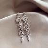 Luxurious Sparkling Zircon Silver Color Wheat Spike Tassel Pendant Earrings 2026 Design Women's Sexy Jewelry Fashion Accessories