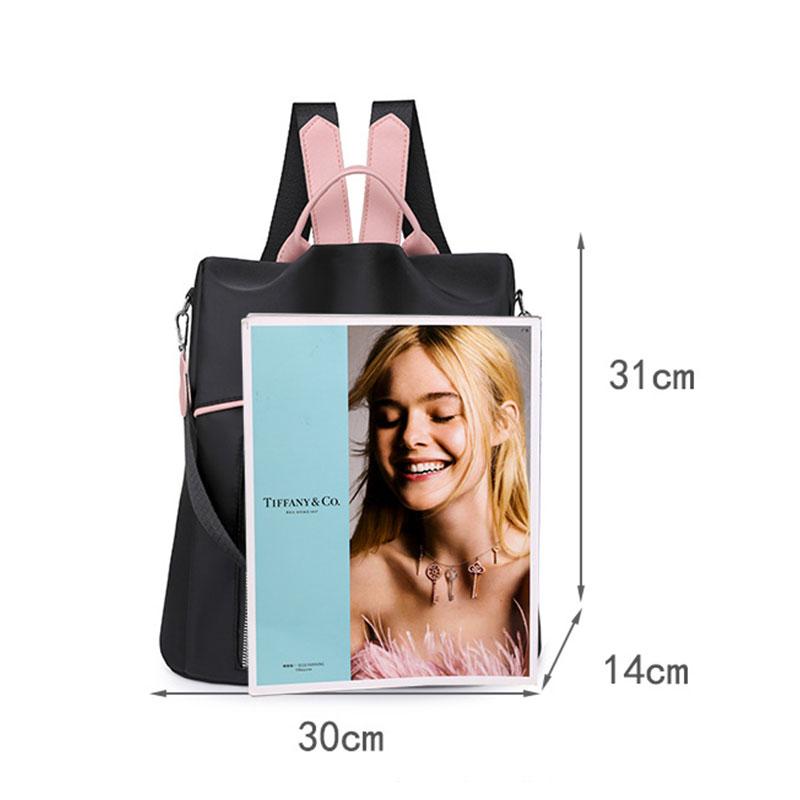 Женский водонепроницаемый рюкзак с защитой от кражи из ткани Оксфорд — фото 3