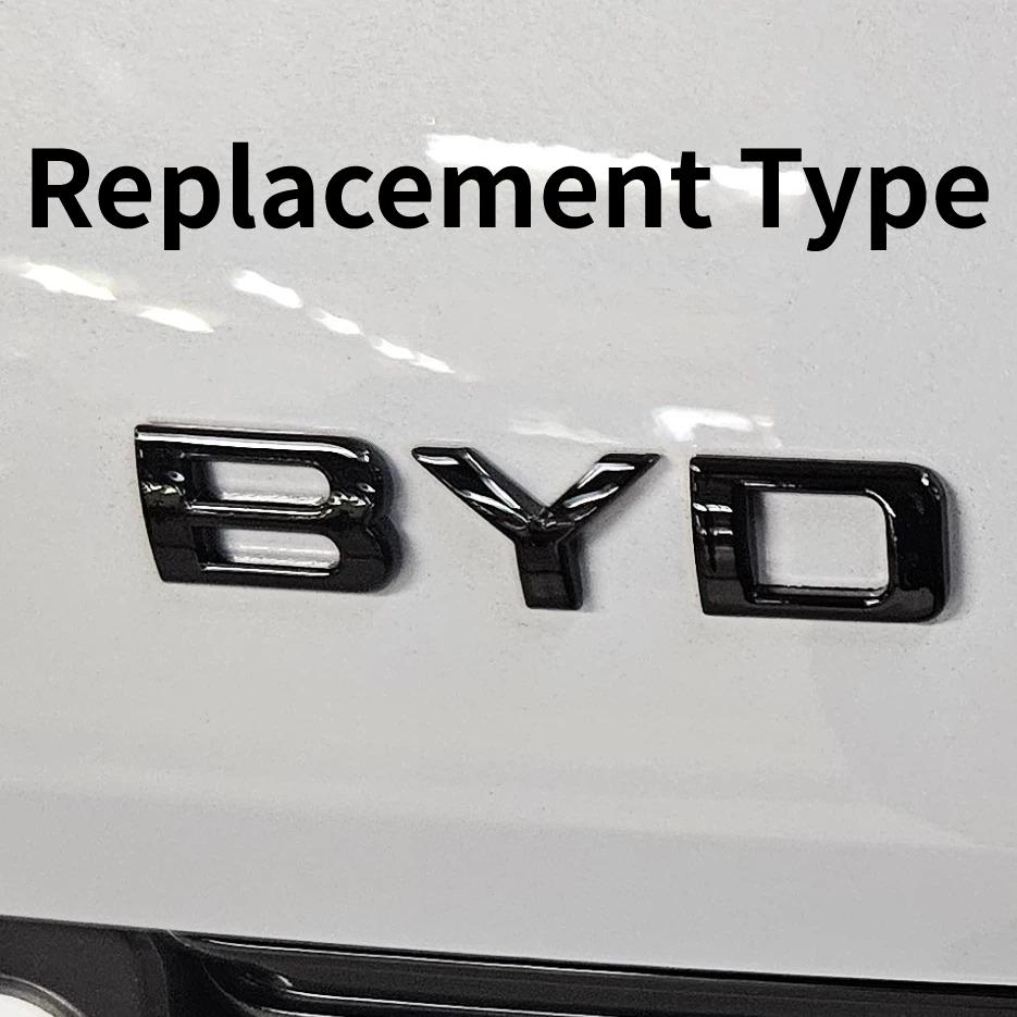 Fit For BYD Seal EV Glossy Black Letter Sticker Modified Overlay Replacement Black Warrior Style Car Emblem