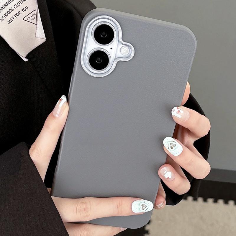 iPhone 17 Plain Leather Phone Case for Apple 15 Pro Max, 14/13, Solid Color, Compatible with 12, Cross-border 16/XS.