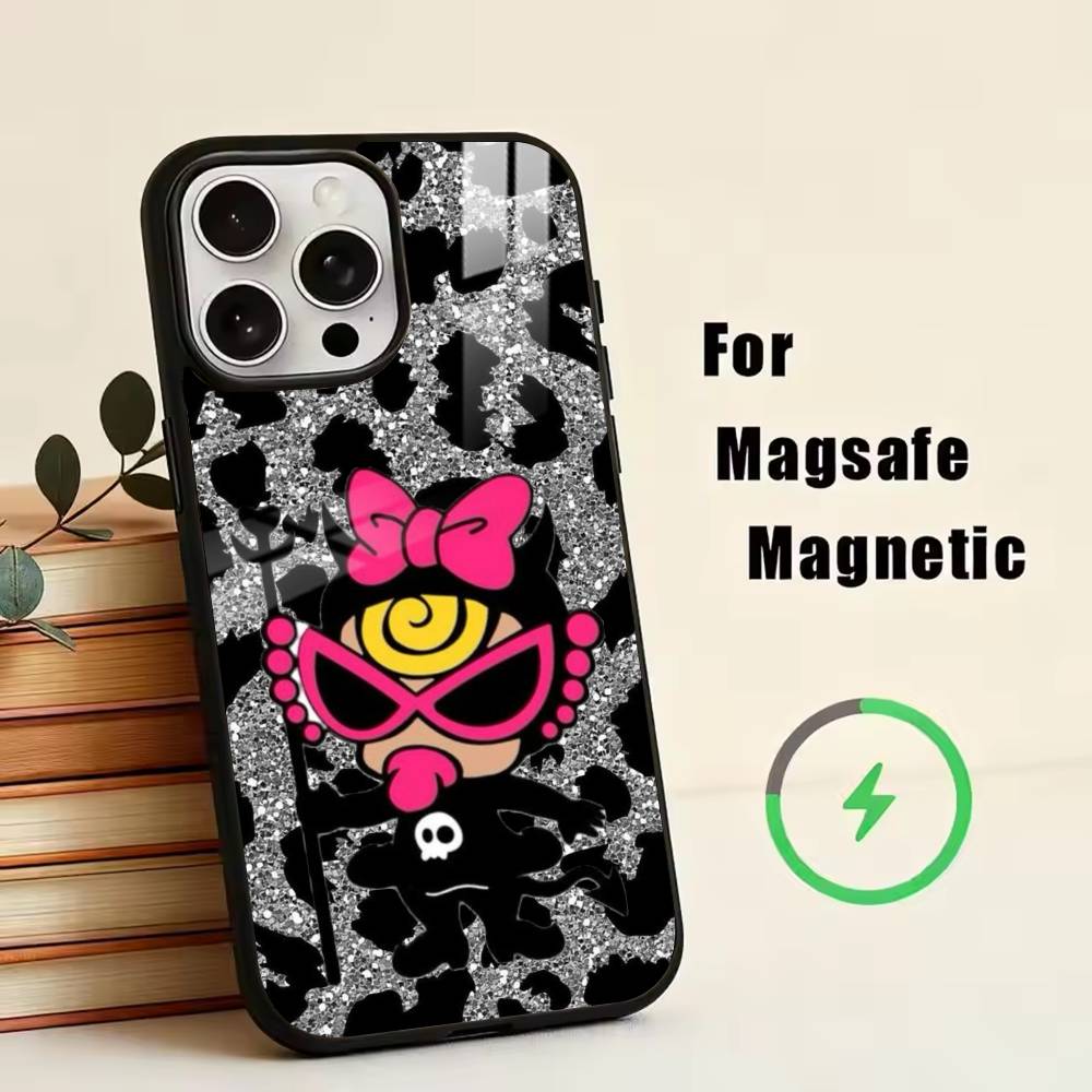 

Y2K Hysteric M-Mini Phone Case For iPhone17,16,15,14,13,12,11 Plus,Pro Magnetic with Magsafe Wireless Charging iPhone17