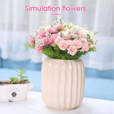 Künstliche Blume, lebendige Gartennelke, auffällig, weit verbreitet, künstliche Blumen für Zuhause, Scrapbook, für Freundin