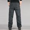 Winter Thick Fleece Casual Pants Men Cotton Baggy Cargo Pants Double Layer Velvet Warm Thermal Trousers