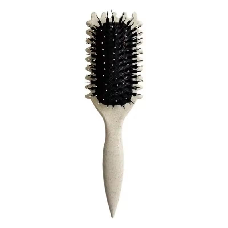 Curl Define Styling Brush Hollow Boar Bristle Detangling Hair Brush Tangled Hair Comb Shaping Defining Curls Styling Tools