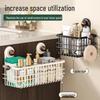 No-Drill Suction Cup Bathroom Shelf & Facial Wipes Storage Box