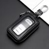 Visual Mirror Window Car Key Protector Bag Leather Key Holder Mini Auto Pocket Case Retro Keyring Wallet Zipper Bag