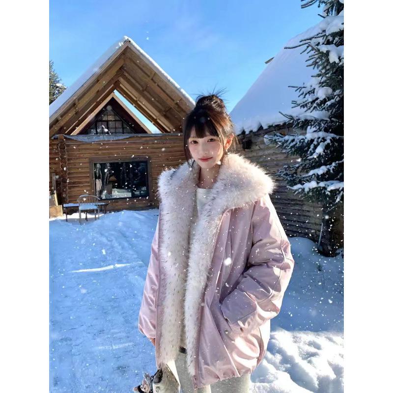 Korean Style Thick Winter Parka Jacket L