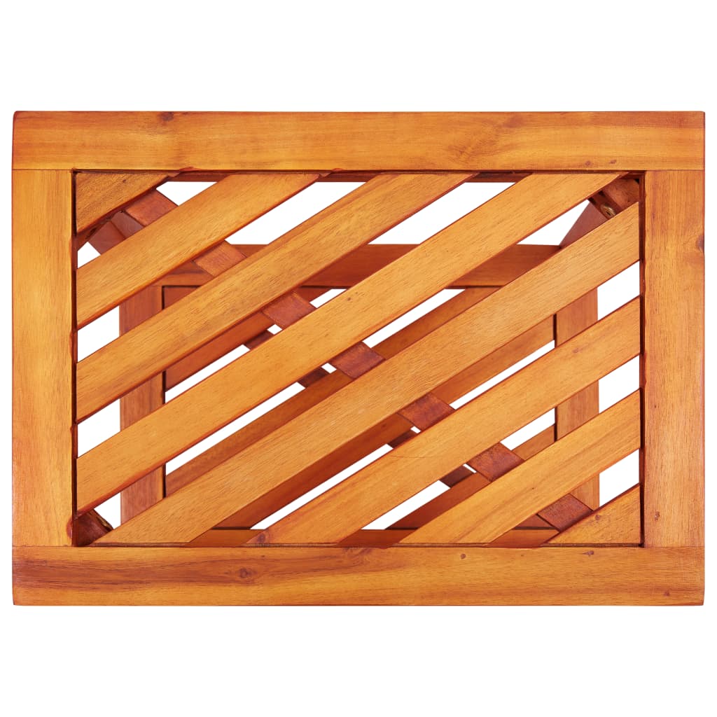 Side Table Solid Acacia Wood 45 x 33 x 45 cm