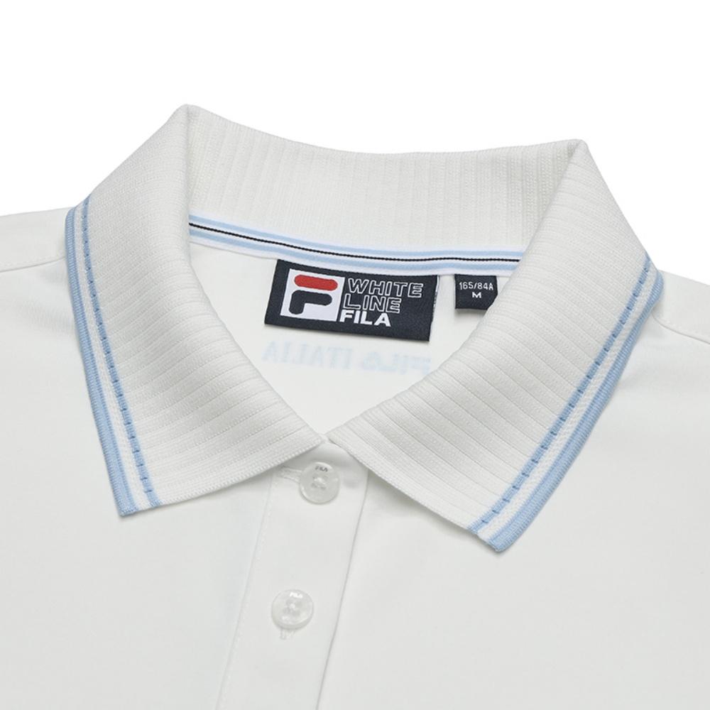 Fila White Fashion Trend Comfortable Versatile Short Sleeve Polo Shirt Women Tops F11W533108F-WT