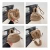 Elegant Women's Plush Bucket Shoulder Bags Rushed Fluffy Handle Ladies Purse Handlbags Faux Fur Female Small Crossbody Bags