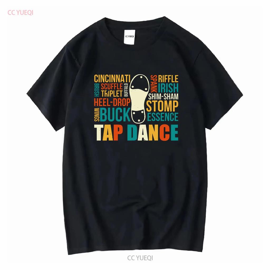 Tap Dance Dancing Studio Practice T Shirt Long or Short Sleeves Vintage Washed Comfortable Casual Fashion Breathable Homme Soft