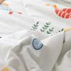 Cartoon Fish Pattern Summer Quilt 100% Cotton Soft Air Conditioning Thin Quilt for Kids Teens Home Sofa Bedroom Thin Blanket