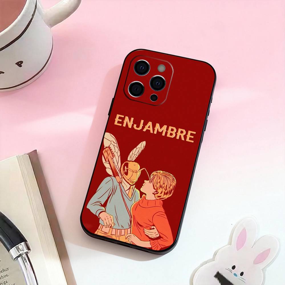 

TV ENJAMBRE Daltonico Phone Case For iPhone 17,16,15,14,13,12,11 Plus,Pro Max,Soft Silicone Black Cover iPhone17promax