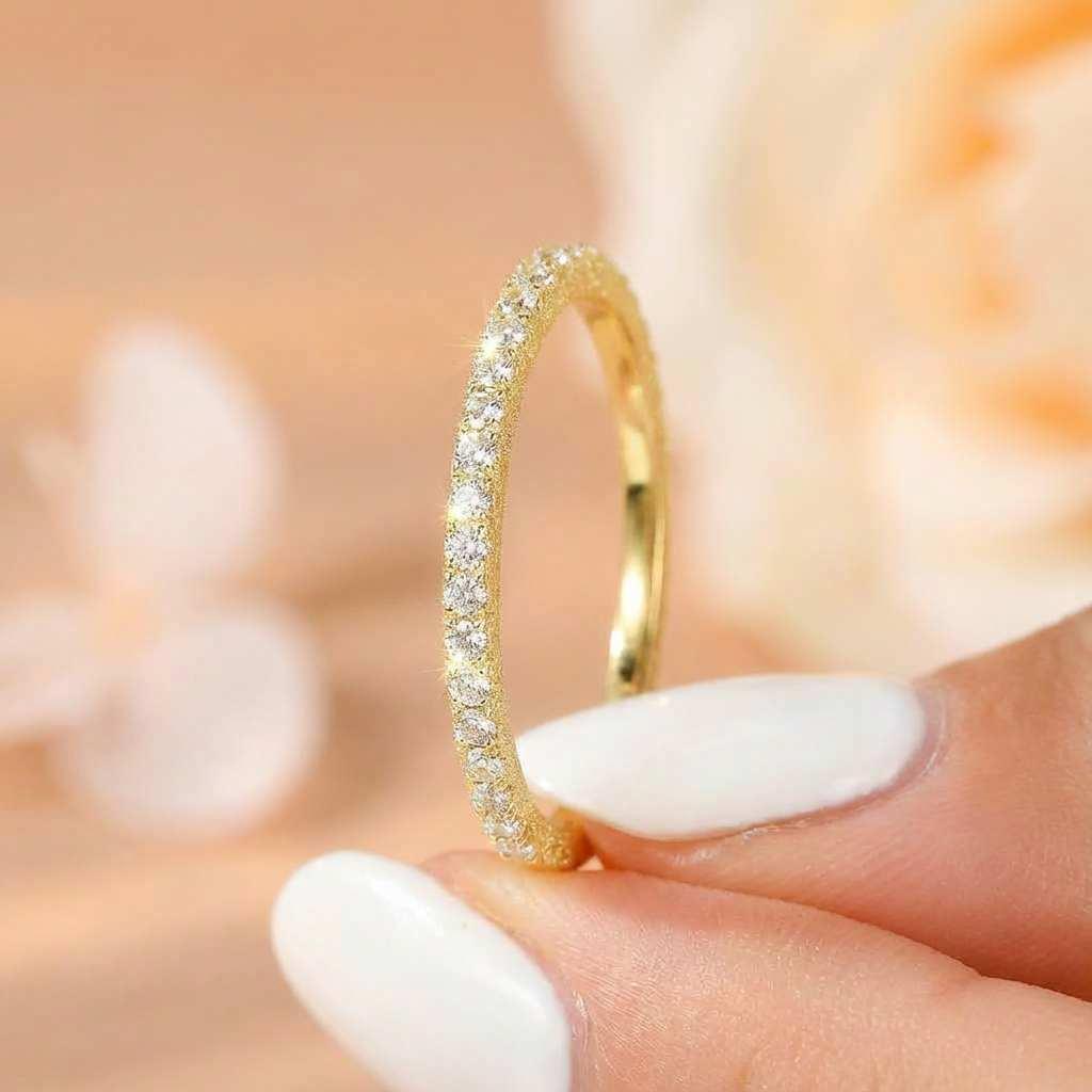 925 Sterling Silver Minimalist Thin Rings for Women Wedding Brilliant Cubic Zircon High Quality Female Finger Ring Jewelry