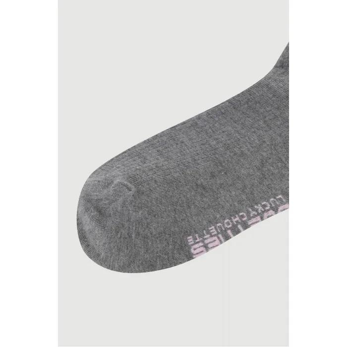 Chouetties by LUCKY CHOUETTE Basic Ribbed Socks (melange Gray) 7ALAX26340GYM