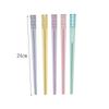 5 Pairs Multicolor Amber Sakura Chopsticks Non-Slip Japanese Chopsticks Portable Sushi Sticks  Ramen