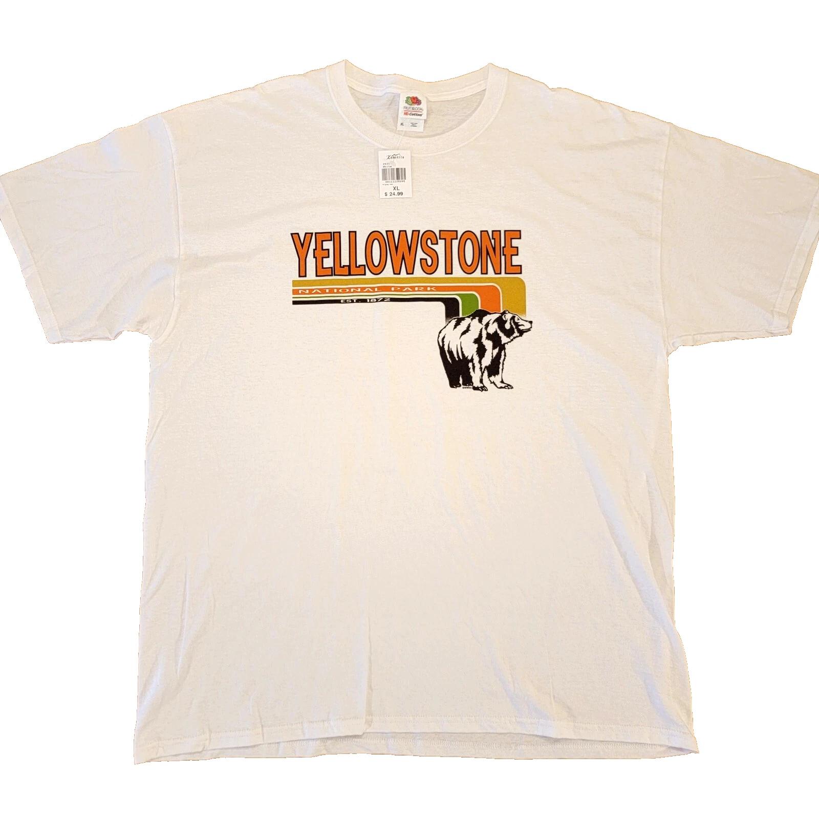 

Yellowstone National Park T-Shirt Men s XL Bear Graphic Retro Est. 1872 NWT XL