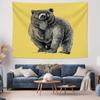Rustic Bear Tapestry Mountain Forest Animal Wall Hanging Nature Home Decor Vintage Wildlife Tapestry Room Divider Aesthetic Dorm