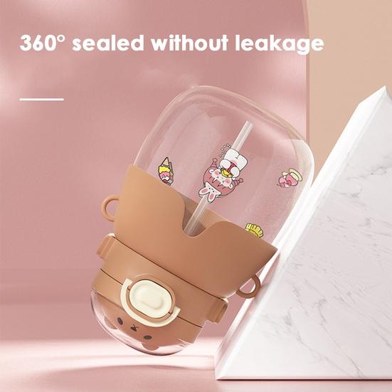 

Yousheng 1000 мл чашка для воды большой емкости пищевой очаровательный мультфильм Kawaii детская соломенная чашка для воды дорожный аксессуар