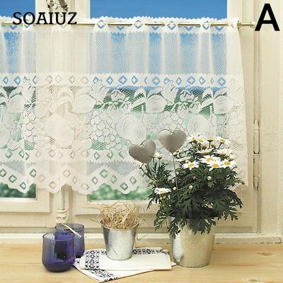 1PC Window Curtain For Kitchen Cabinet Door Lace Jacquard Balcony Short Curtain Home Decoration