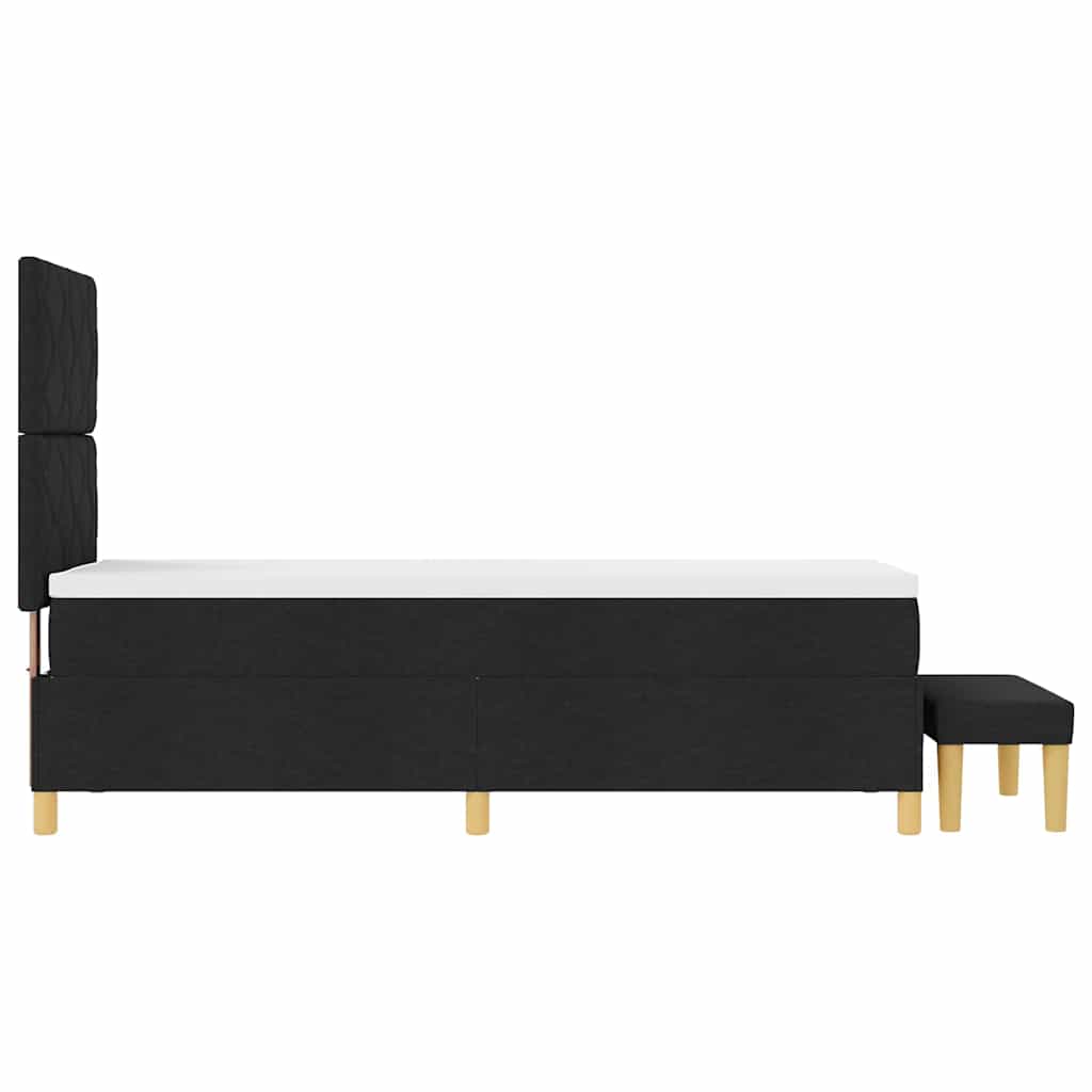 Box Spring Bed with Cushions and Headboard Black 200 x 80 cm Fabric