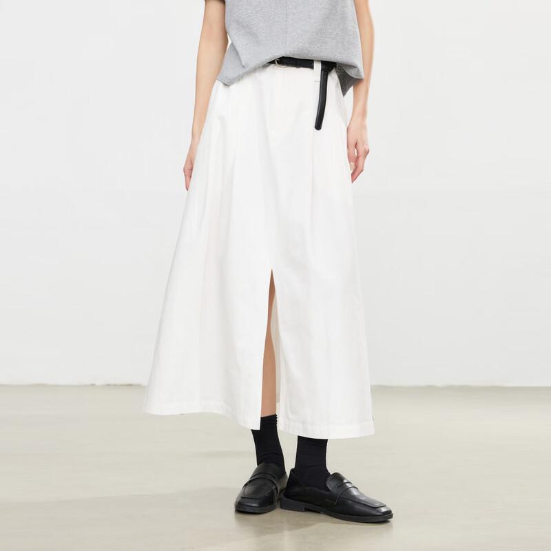 Elva  Island A-Line Slit Midi Skirt XS