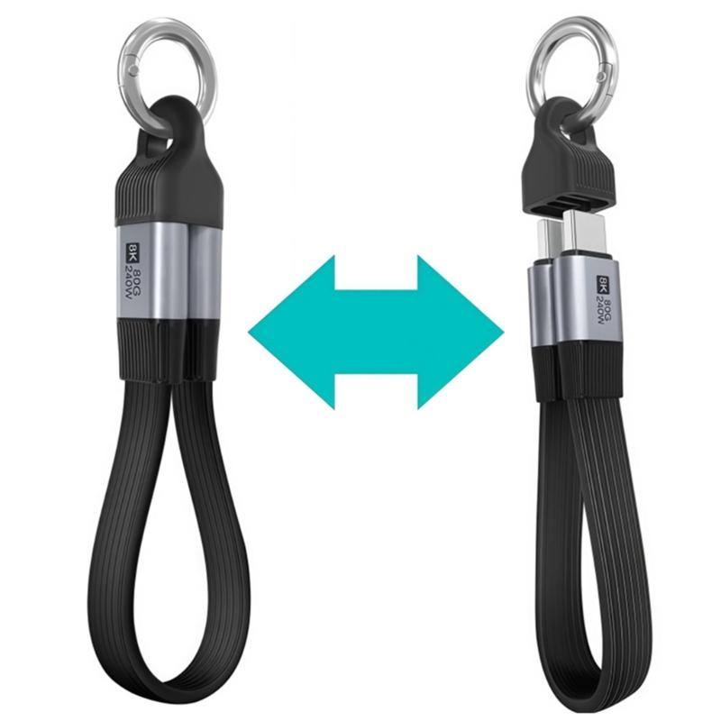 USB C Cable Supports 8K60Hz Video 240W Power Delivery 80Gbps Data Transmission For Laptop Phone USB4 Charging Wire