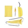 4Pcs Sax Mouthpiece Brush Kit Lightweight Portable Reliable Wiping Cloth Saxophone Cleaning Set for Sax Yellow