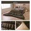 Ikehiko Kotatsu Hanging Futon Rectangular Single Item Rouge Brown 205 x 285 cm Large Warm Warm Leather Look Made in Japan Washable Simple Volume